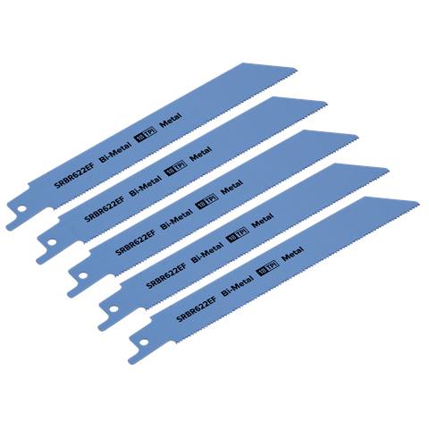 Reciprocating Saw Blade for Metal 150mm 18tpi - Pack of 5