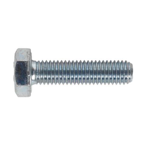 8.8 Zinc Plated HT Setscrew M10 x 40mm, DIN 933 - Pack of 25