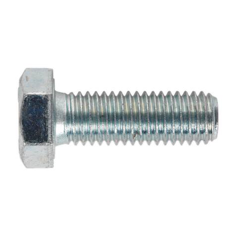 8.8 Zinc Plated HT Setscrew M12 x 35mm, DIN 933 - Pack of 25