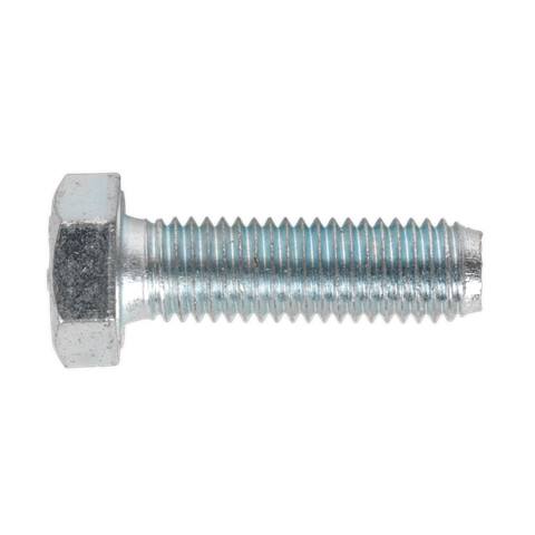 8.8 Zinc Plated HT Setscrew M12 x 40mm, DIN 933 - Pack of 25