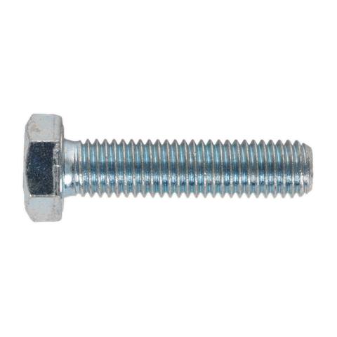 8.8 Zinc Plated HT Setscrew M12 x 50mm, DIN 933 - Pack of 25