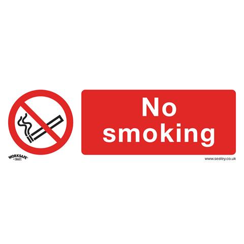 Worksafe® No Smoking Safety Sign, Rigid Plastic - Pack of 10