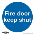 Worksafe® Fire Door Keep Shut Safety Sign - Self-Adhesive Vinyl