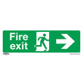 Worksafe® Fire Exit (Right) Safety Sign - Self-Adhesive Vinyl
