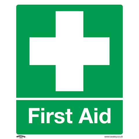 Worksafe® First Aid Safety Sign - Rigid Plastic