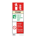 Worksafe® Foam Fire Extinguisher Safety Sign - Self-Adhesive Vinyl