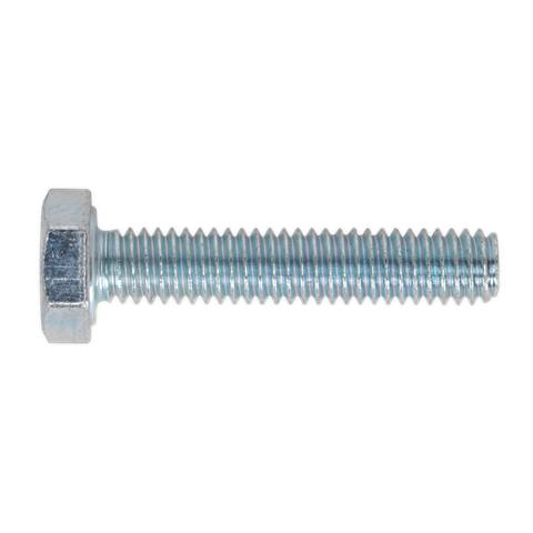 8.8 Zinc Plated HT Setscrew M4 x 20mm, DIN 933 - Pack of 50