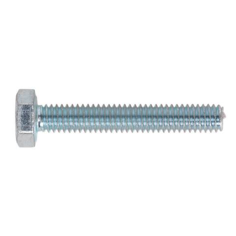 8.8 Zinc Plated HT Setscrew M4 x 25mm, DIN 933 - Pack of 50