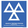 Worksafe® MOT Testing Station Safety Sign - Aluminium Composite