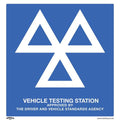 Worksafe® MOT Testing Station Safety Sign, Rigid Plastic - Pack of 10