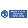 Worksafe® Masks Must Be Worn Safety Sign - Self-Adhesive Vinyl