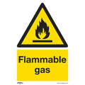 Worksafe® Flammable Gas Safety Sign - Rigid Plastic