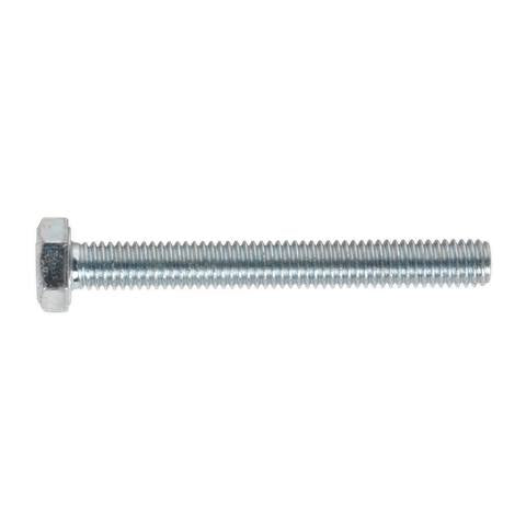 8.8 Zinc Plated HT Setscrew M6 x 50mm, DIN 933 - Pack of 50