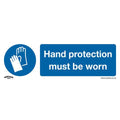 Worksafe® Hand Protection Must Be Worn Safety Sign - Rigid Plastic