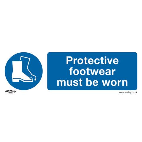 Worksafe® Protective Footwear Must Be Worn Safety Sign - Rigid Plastic