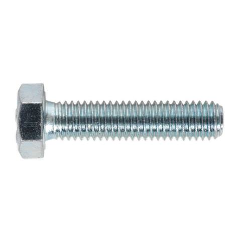8.8 Zinc Plated HT Setscrew M8 x 35mm, DIN 933 - Pack of 50