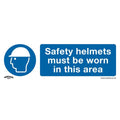 Worksafe® Safety Helmets Must Be Worn In This Area Safety Sign - Rigid Plastic