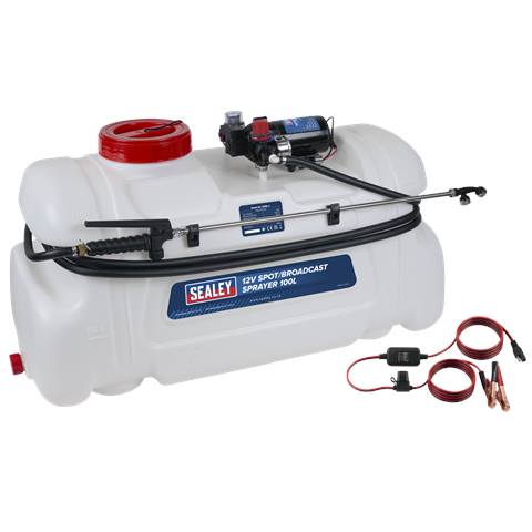 12V Spot/Broadcast Sprayer with Dual Lance & Chemical-Resistant Tank 100L