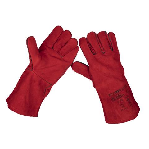 Leather Lined Welding Gauntlets - Pair