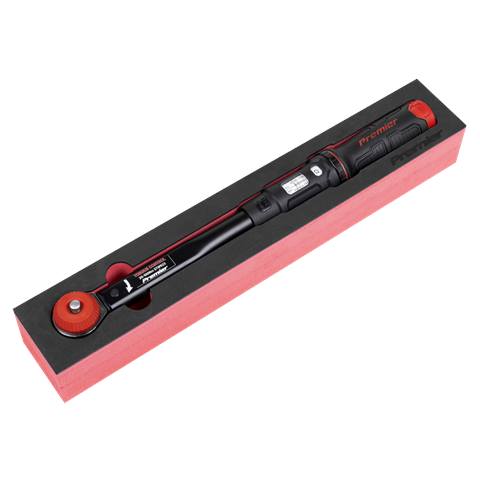Premier Black Calibrated Micrometer Torque Wrench with 3/8"Sq Push-Through Drive 20-100Nm