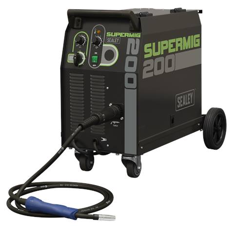 Professional Gas/Gasless MIG Welder with Binzel® Euro Torch 200A 230V