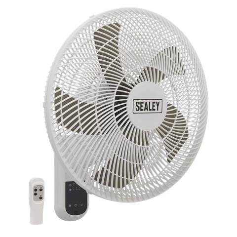 18" Wall Fan with Remote Control 3-Speed 230V