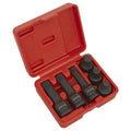 Impact Spline Socket Bit Set 1/2"Sq Drive 6pc