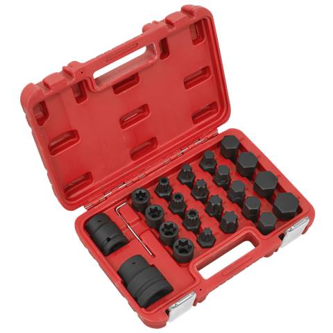 Impact Socket & Bit Set, 3/4"Sq & 1"Sq Drive 23pc
