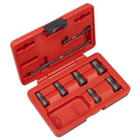 Flip Socket Set 1/4"Sq Drive 12-Point 8pc