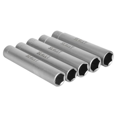Extra-Deep Socket Set 1/2"Sq Drive 5pc