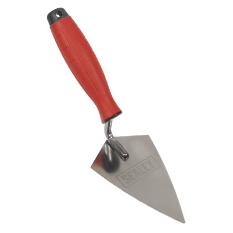 Stainless Steel Sharp Pointing Trowel with Rubber Handle 140mm