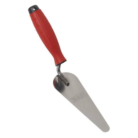 Stainless Steel Narrow Gauging Trowel with Rubber Handle 160mm