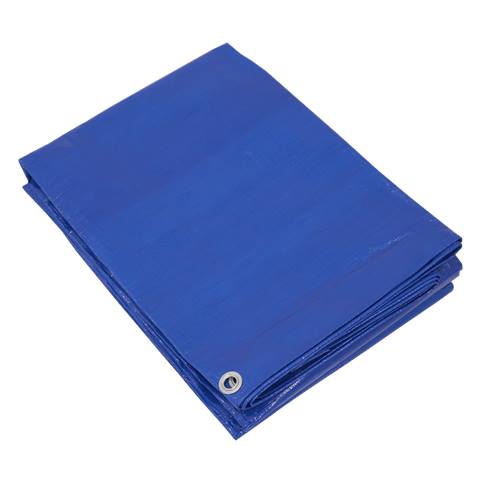 Lightweight PE Tarpaulin 3.66 x 4.88m - Blue