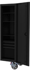 Full Height Side Locker w/4 Shelves & 3 Drawers - Black