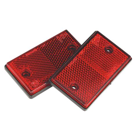 Reflex Reflector Oblong Red - Pack of 2