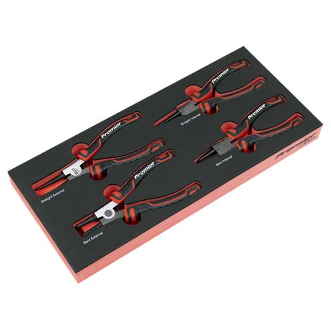 Premier Circlip Pliers Set with Tool Tray 4pc