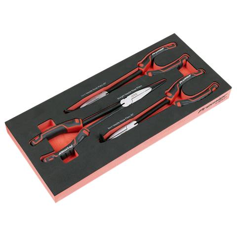 Premier Long Needle Nose Pliers Set with Tool Tray 3pc