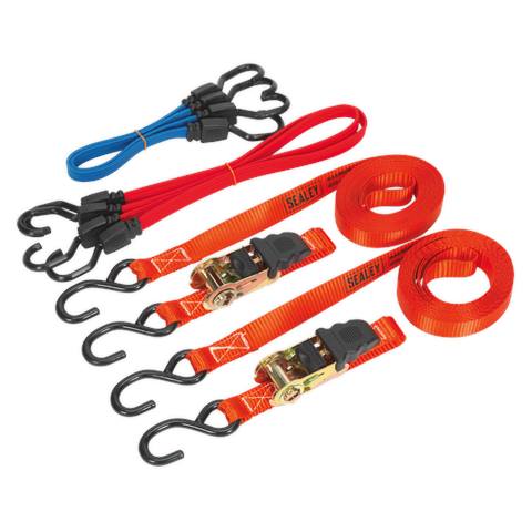 Ratchet Strap & Bungee Cord Set 6pc