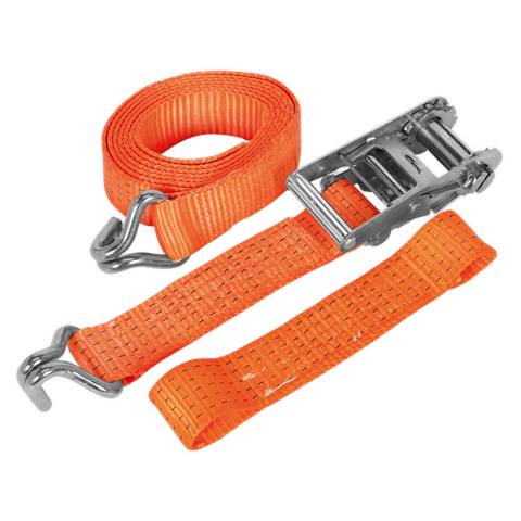 Alloy Wheel Car Transporter Ratchet Strap 50mm x 3m 5000kg Breaking Strength