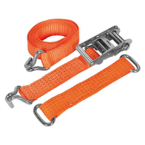 Steel Wheel Car Transporter Ratchet Strap 50mm x 3m 4500kg Breaking Strength