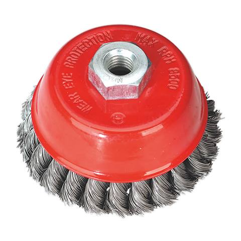 100mm Twist Knot Wire Cup Brush M14 x 2mm