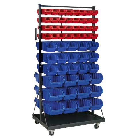 Mobile Bin Storage System with 118 Bins