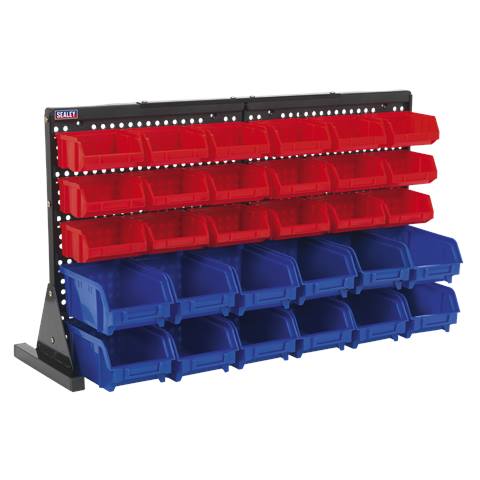 Bench Mounting Bin Storage System with 30 Bins