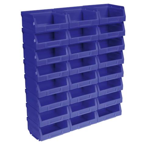 Plastic Storage Bin 105 x 85 x 55mm, Blue - Pack of 24