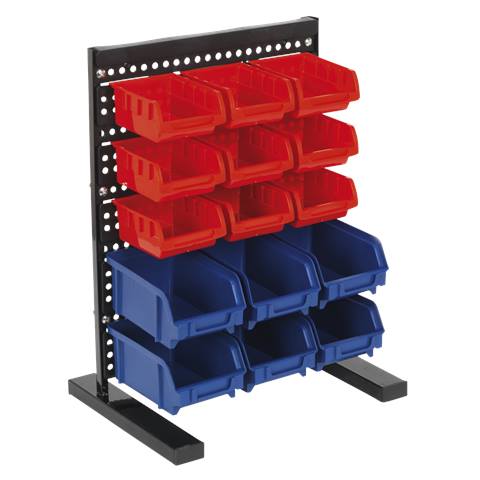 Bench Mounting Bin Storage System with 15 Bins