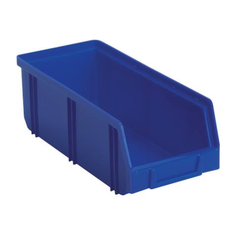 Deep Plastic Storage Bin 105 x 240 x 85mm, Blue - Pack of 28