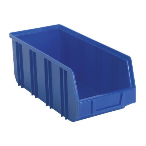 Deep Plastic Storage Bin 145 x 335 x 125mm, Blue - Pack of 16