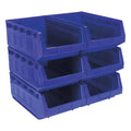 Plastic Storage Bin 310 x 500 x 190mm, Blue - Pack of 6