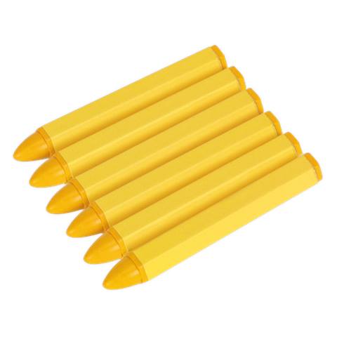 Tyre Marking Crayon, Yellow - Pack of 6