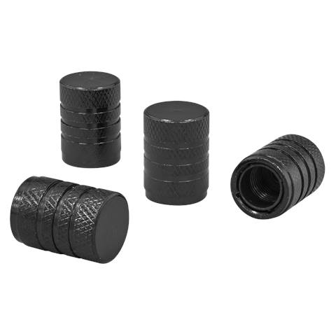 Aluminium Valve Cap 4pc - Black Anodised